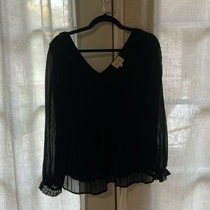 Sezane black Sybille blouse